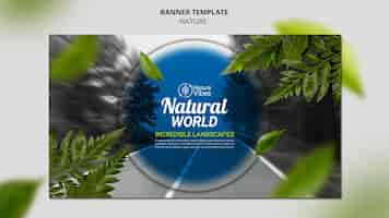 Free PSD nature horizontal banner template