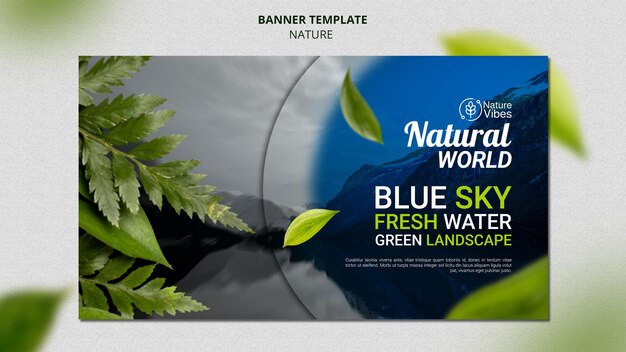 Nature horizontal banner template