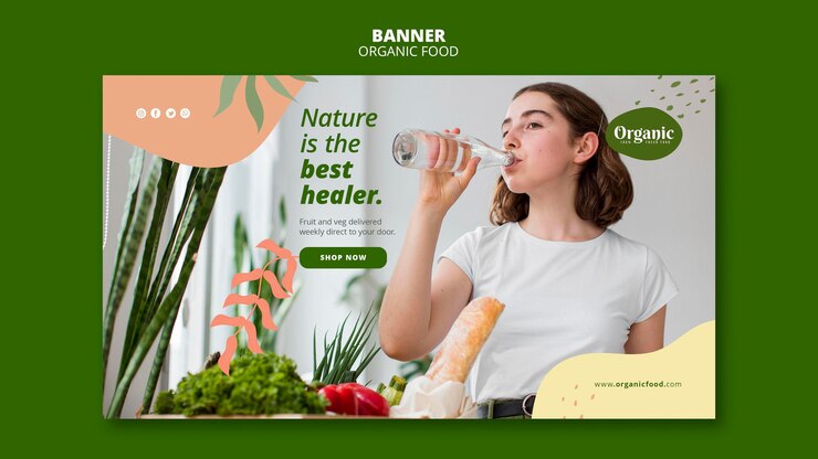 Free PSD nature is the best healer banner web template