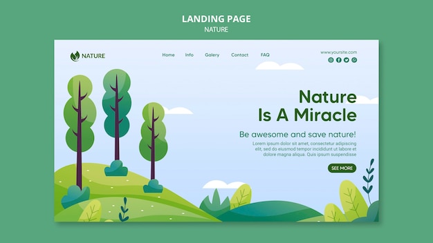 Nature is the key of life web template