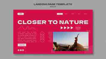 Free PSD nature landing page template design