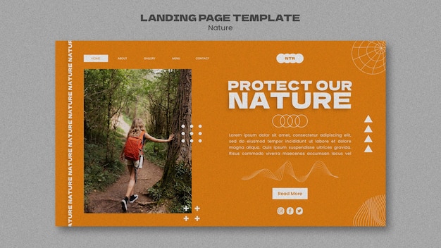 nature landing page template design
