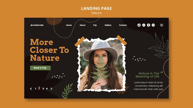 Nature landing page template