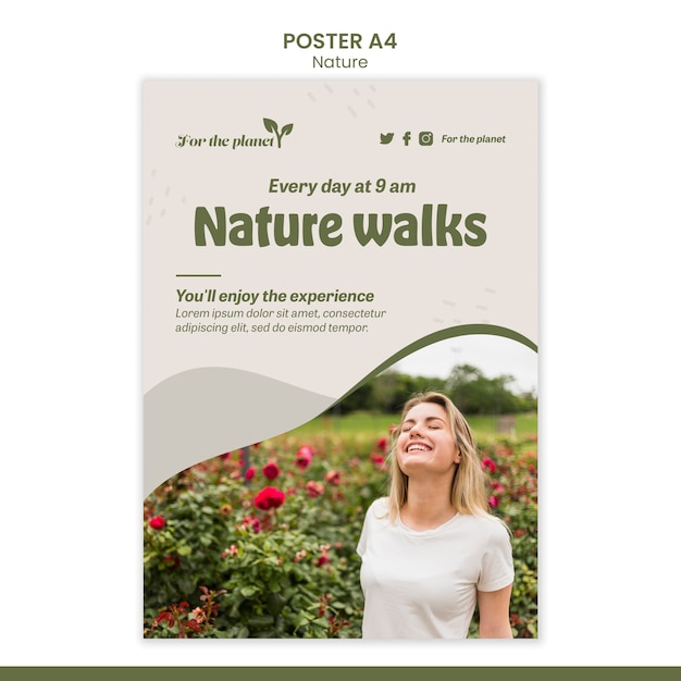 Nature poster template design