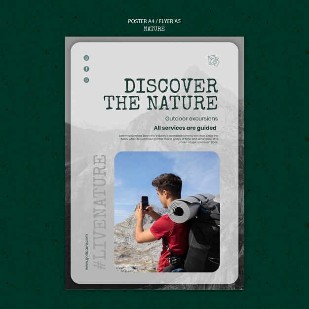 Nature poster template design