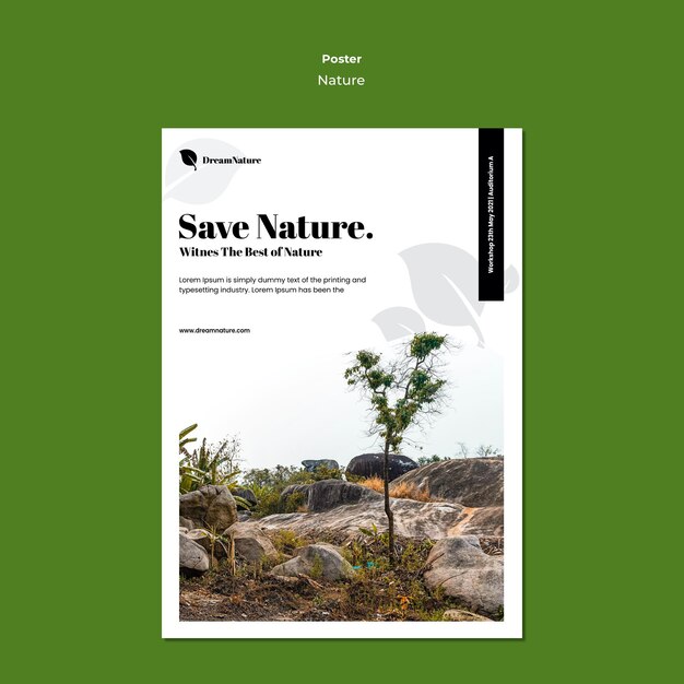 Nature poster template