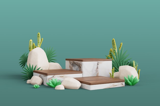 Free PSD nature sales podium background