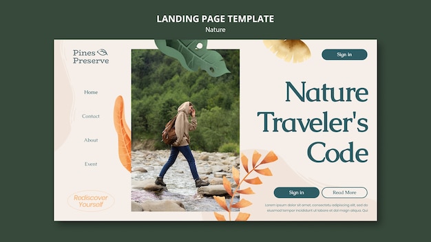 Free PSD nature template design