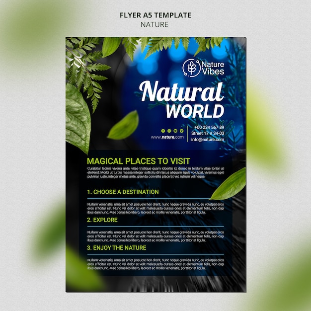 Free PSD nature vertical print template