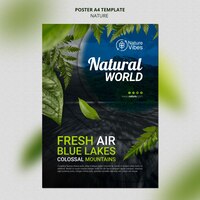 Free PSD nature vertical print template