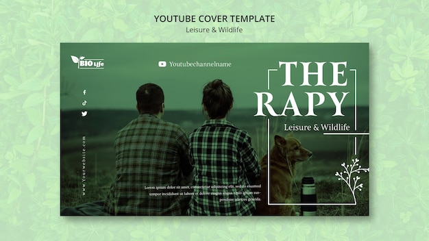 Nature and wildlife youtube cover template