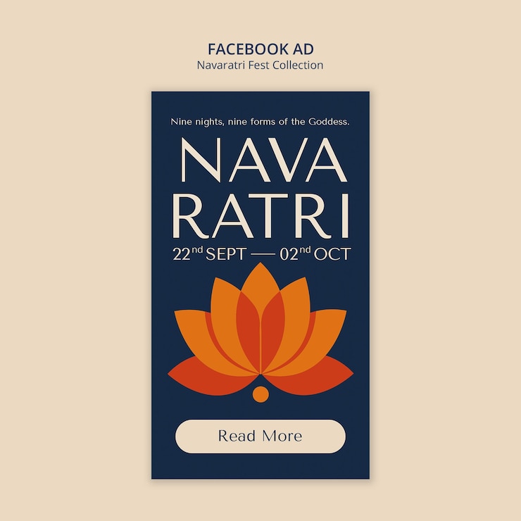 मुफ़्त PSD navaratri festival collection facebook ad template
