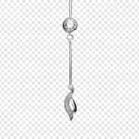 Free PSD navel piercing isolated on transparent background