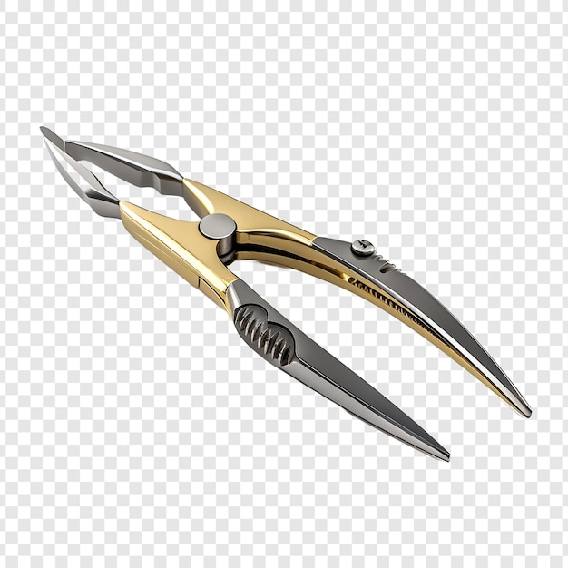 Free PSD needle nose pliers isolated on transparent background