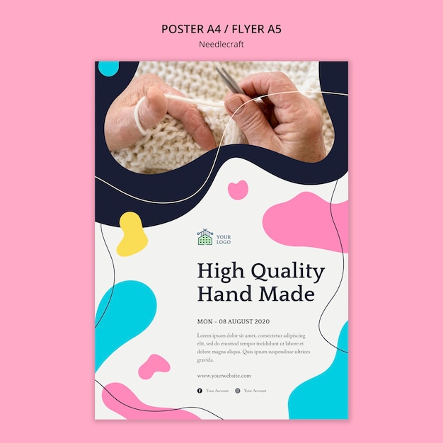 Free PSD needlecraft poster design