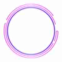 Free PSD neon circle shape