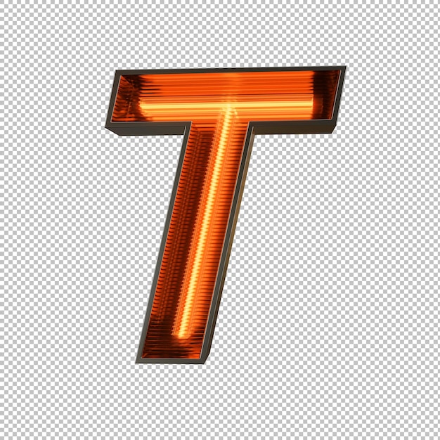 無料PSD 透明な背景にネオンの光のアルファベット