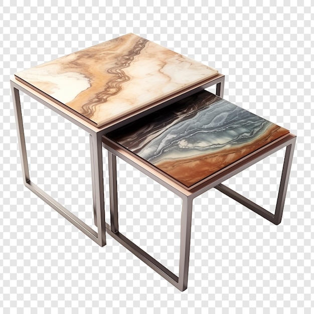 Free PSD nesting tables isolated on transparent background