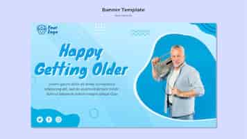 Free PSD never getting old banner template