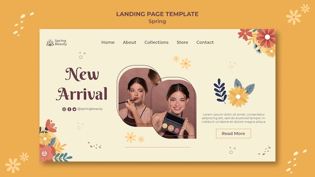 Free PSD new arrival landing page template