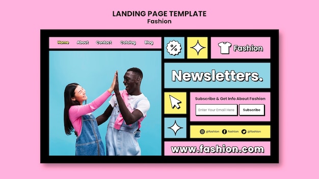 Free PSD new arrivals landing page template