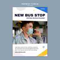 Free PSD new bus stop poster template