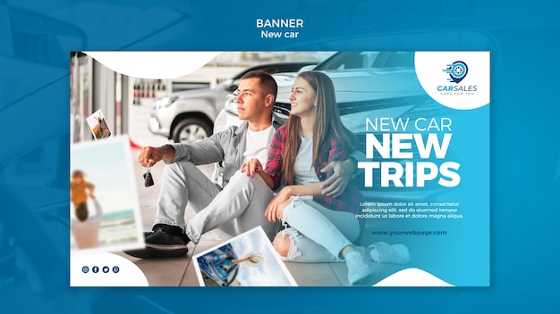 New car concept banner template