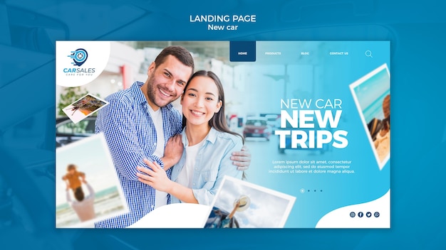 New car concept landing page template