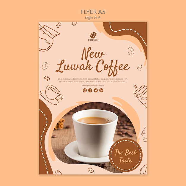 New coffee flyer print template
