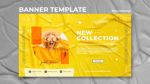 Free PSD new collection concept banner template
