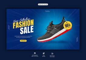 Free PSD new collection fashion sale web banner template