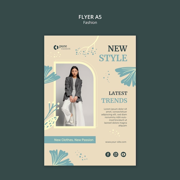 Free PSD new fashion collection template