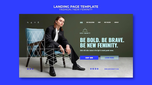 New feminity fashion landing page template