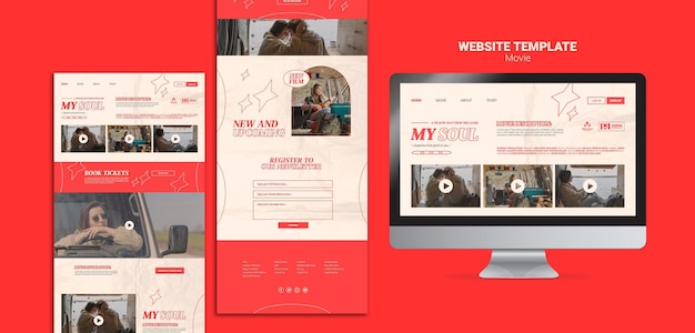 Free PSD new film website template