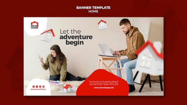 無料PSD 新しいホームバナーテンプレート