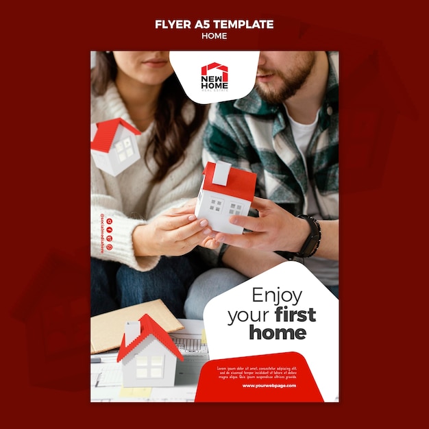 Free PSD new home flyer template