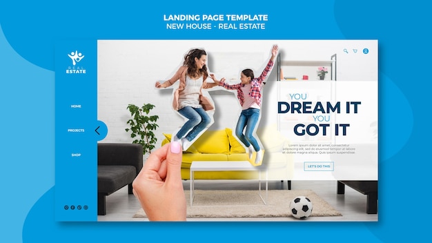 Free PSD new house real estate landing page