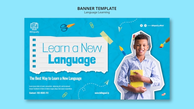 New language banner template