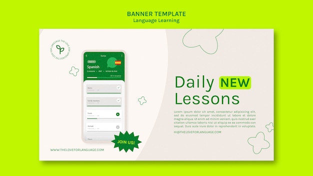 New language banner template