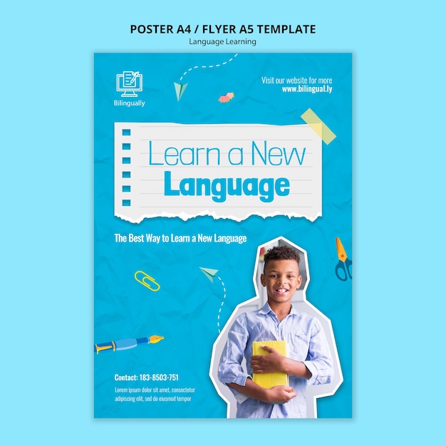 New language poster/flyer template