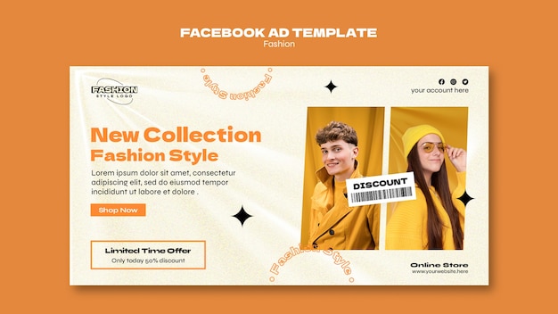 Free PSD new look fashion facebook template