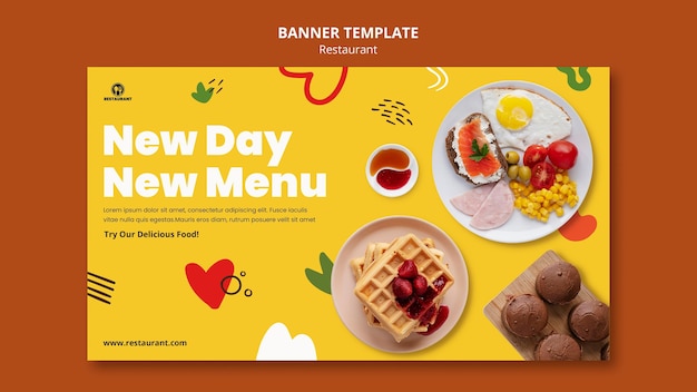 Free PSD new menu banner template