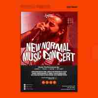 Free PSD new normal music concert print template