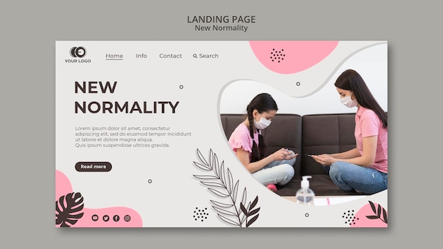 new normality landing page template
