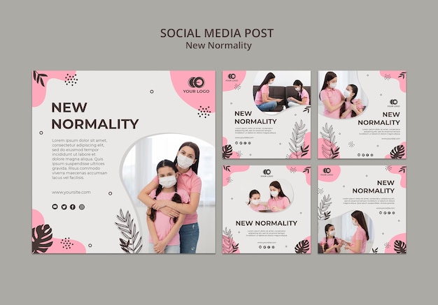 New normality social media posts