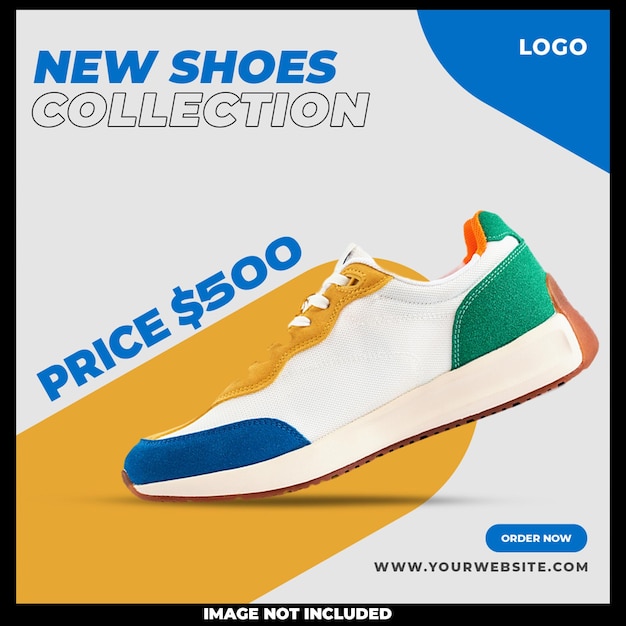 New shoes collection social media post template design