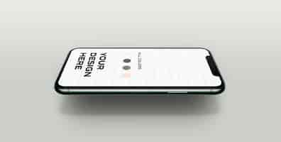 無料PSD 新しいスマートフォンモックアップフローティング
