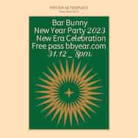 Free PSD new year 2023 poster template