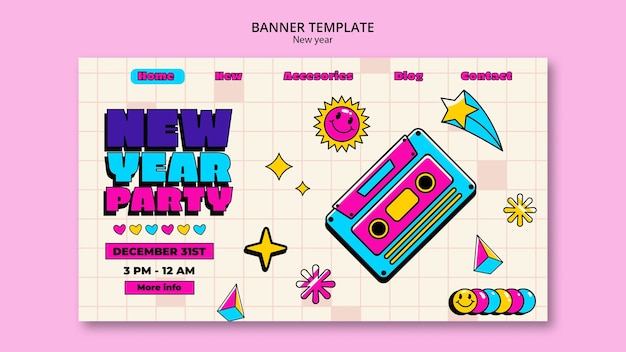 2024 年の新年のお祝いランディング ページ