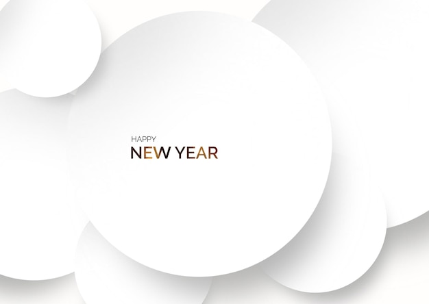 New year background with round elements